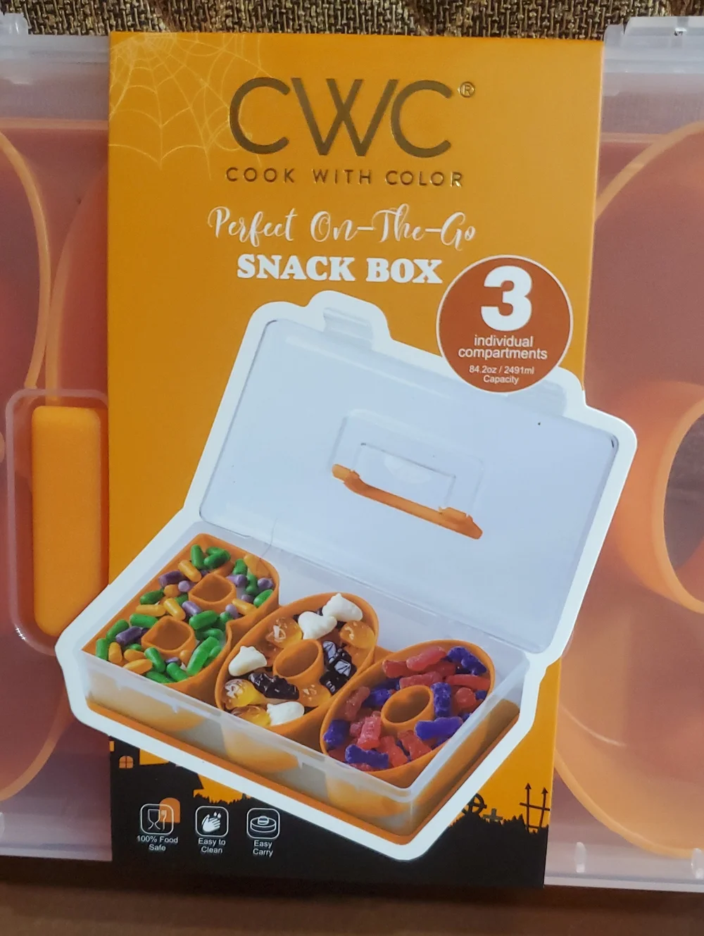 CWC BOO Halloween Snacklebox - New Snack Box Serving Tray NWT Holiday Fun Party